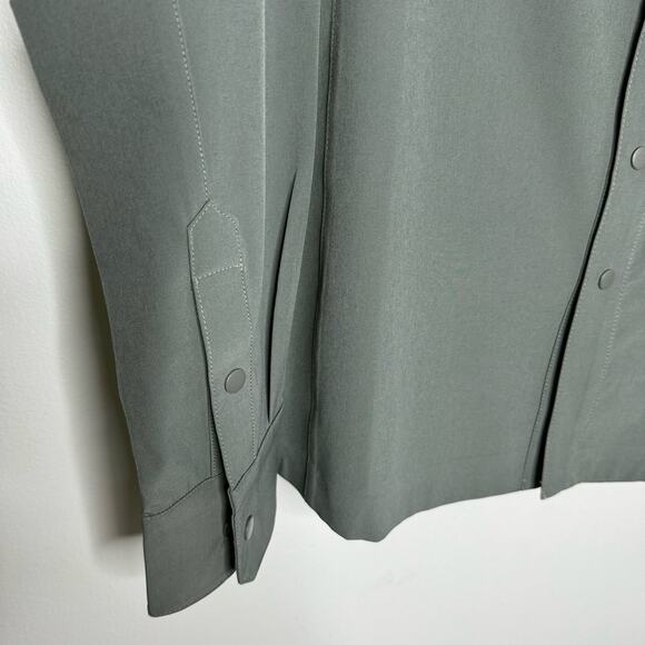 Stoic Shirt Mens Long Sleeve Performance Stretch Snap Hiking Small Charcoal Grey - Picture 4 of 9